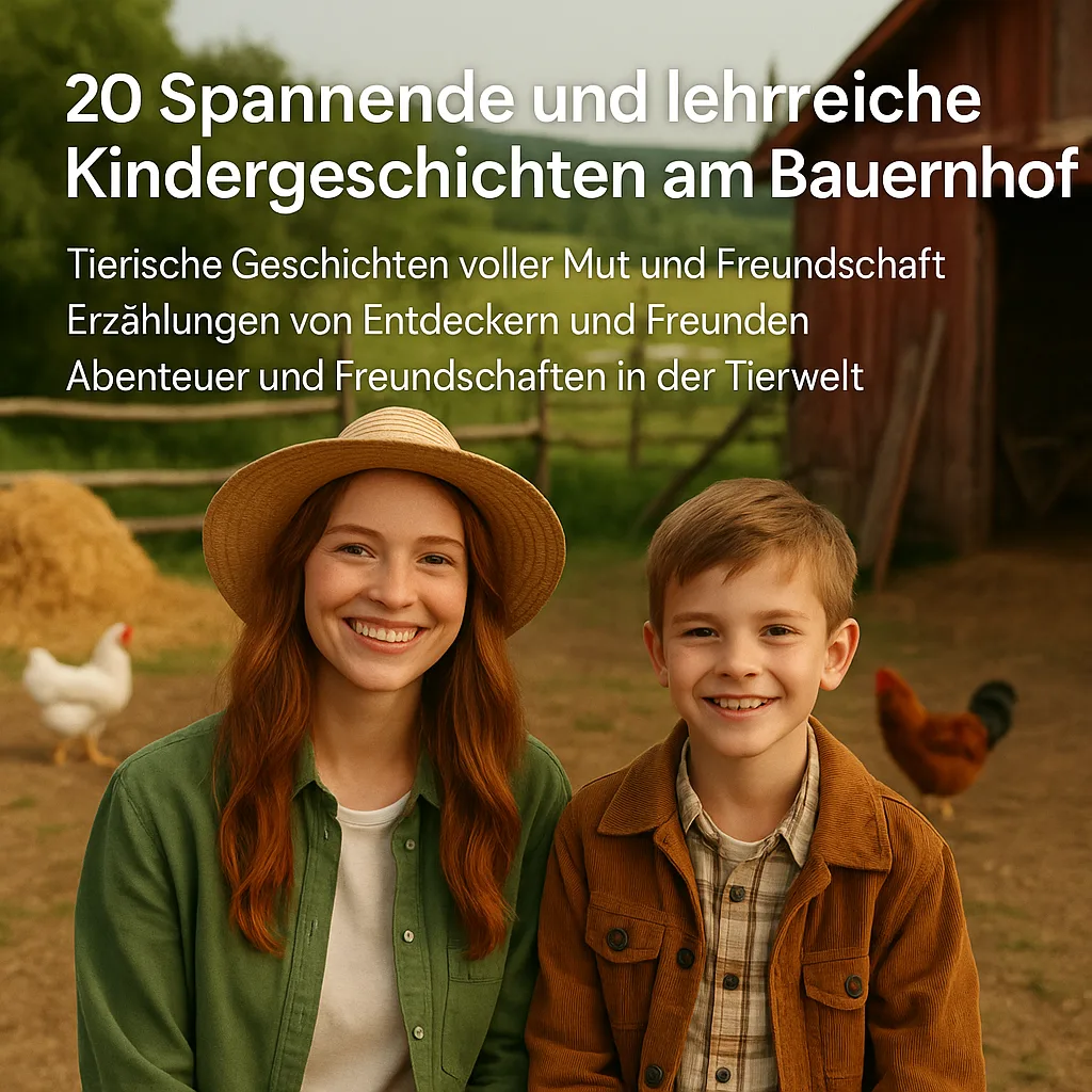 20 Spannende und lehrreiche Kindergeschichten am Bauernhof. Tierische Geschichten voller Mut und Freundschaft. Erzählungen von Entdeckern und Freunden. Abenteuer und Freundschaften in der Tierwelt