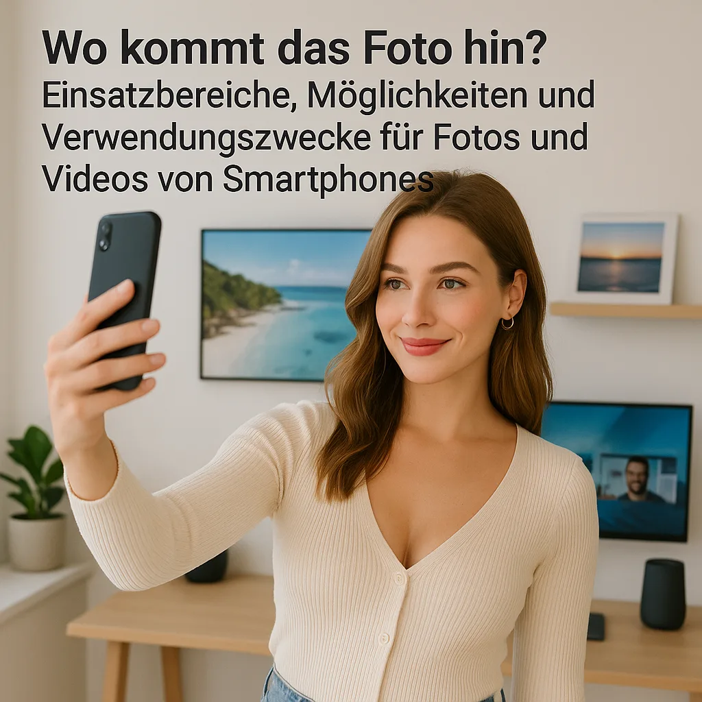 Wo kommt das Foto hin? Einsatzbereiche, Möglichkeiten und Verwendungszwecke für Fotos und Videos von Smartphones. Fotografieren und Filmen mit dem Smartphone: Bessere Fotos und Videos mit dem Handy für Freizeit, Hobby und Business