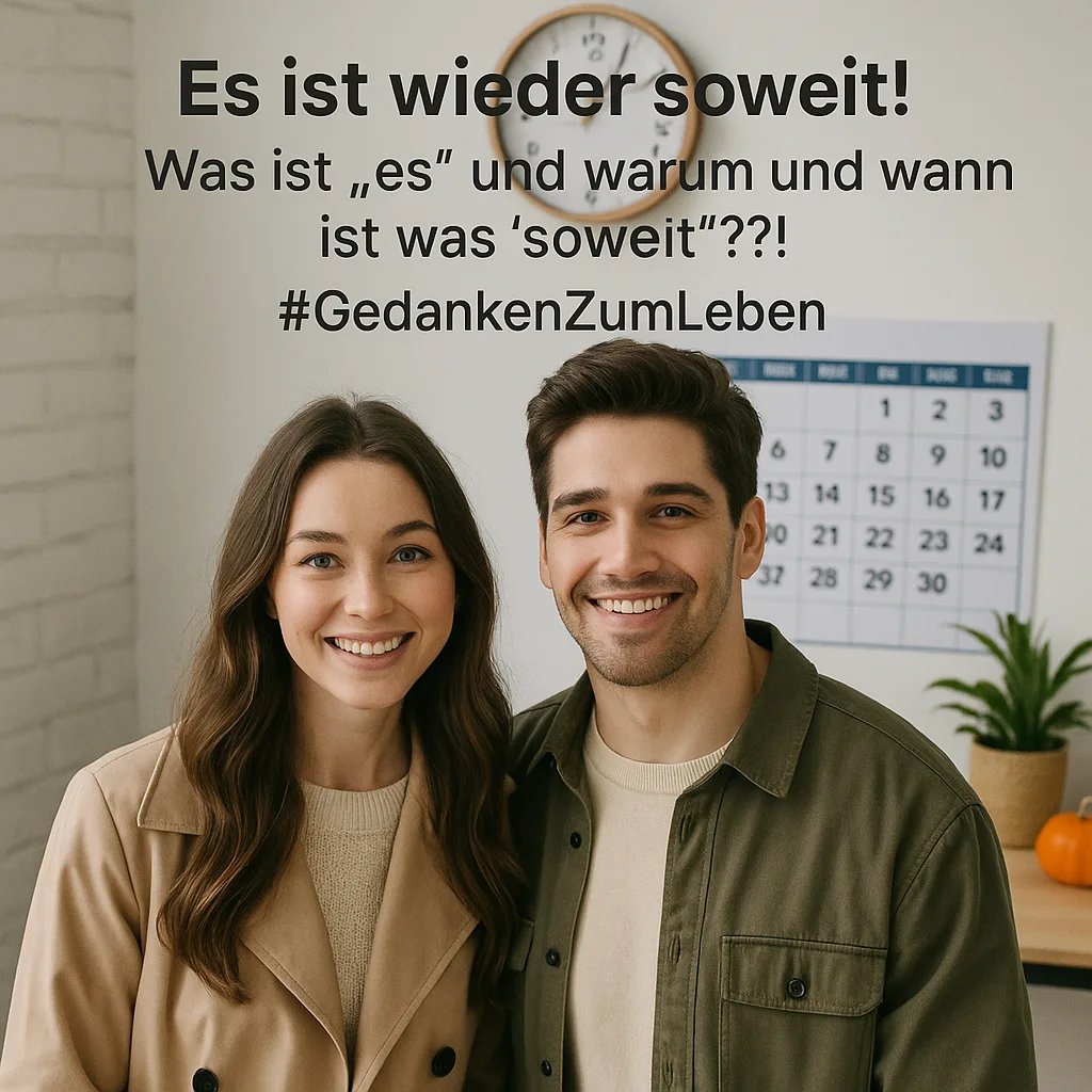 Es ist wieder soweit! Was ist „es“ und warum und wann ist was „soweit“?! #GedankenZumLeben Es ist wieder soweit! Was ist „es“ und warum und wann ist was „soweit“?! #GedankenZumLeben
