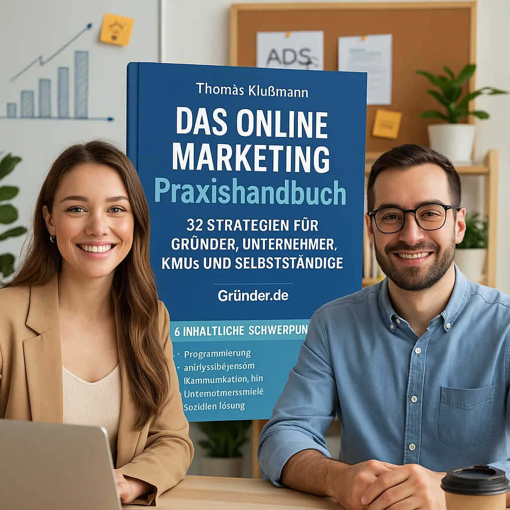 Das Online Marketing Praxishandbuch – 32 Strategien für Gründer, Unternehmer, KMUs und Selbstständige von Thomas Klußmann von Gründer.de inkl. 6 Inhaltliche Schwerpunkte
