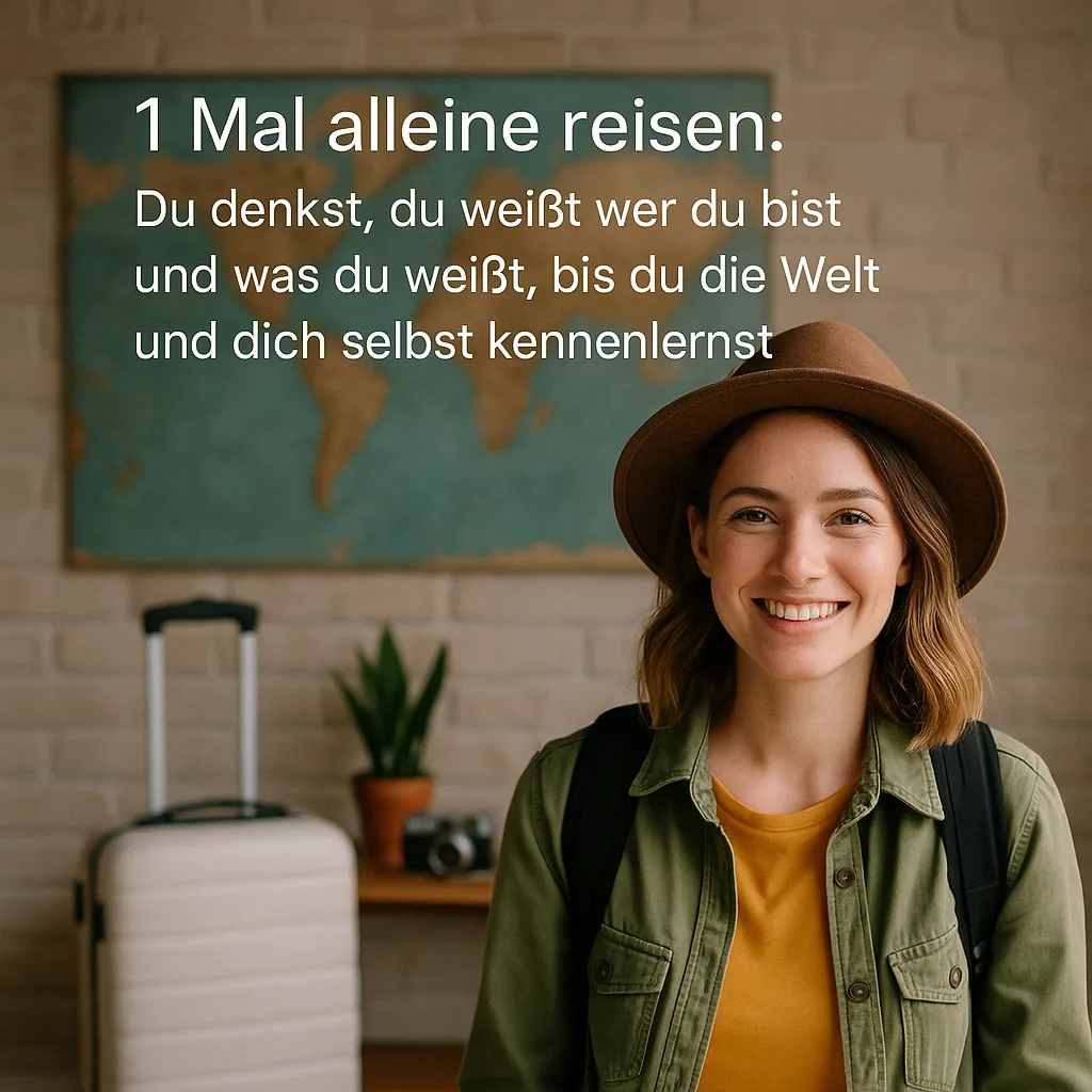 1 Mal alleine reisen: Du denkst, du weißt wer du bist und was du weißt, bis du die Welt und dich selbst kennenlernst