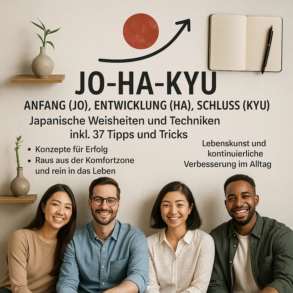 Jo-Ha-Kyu: Anfang (Jo), Entwicklung (Ha) und Schluss (Kyu). Japanische Weisheiten und Techniken inkl. 37 Tipps und Tricks. Konzepte für Erfolg. Raus aus der Komfortzone und rein in das Leben. Lebenskunst und kontinuierliche Verbesserung im Alltag.
