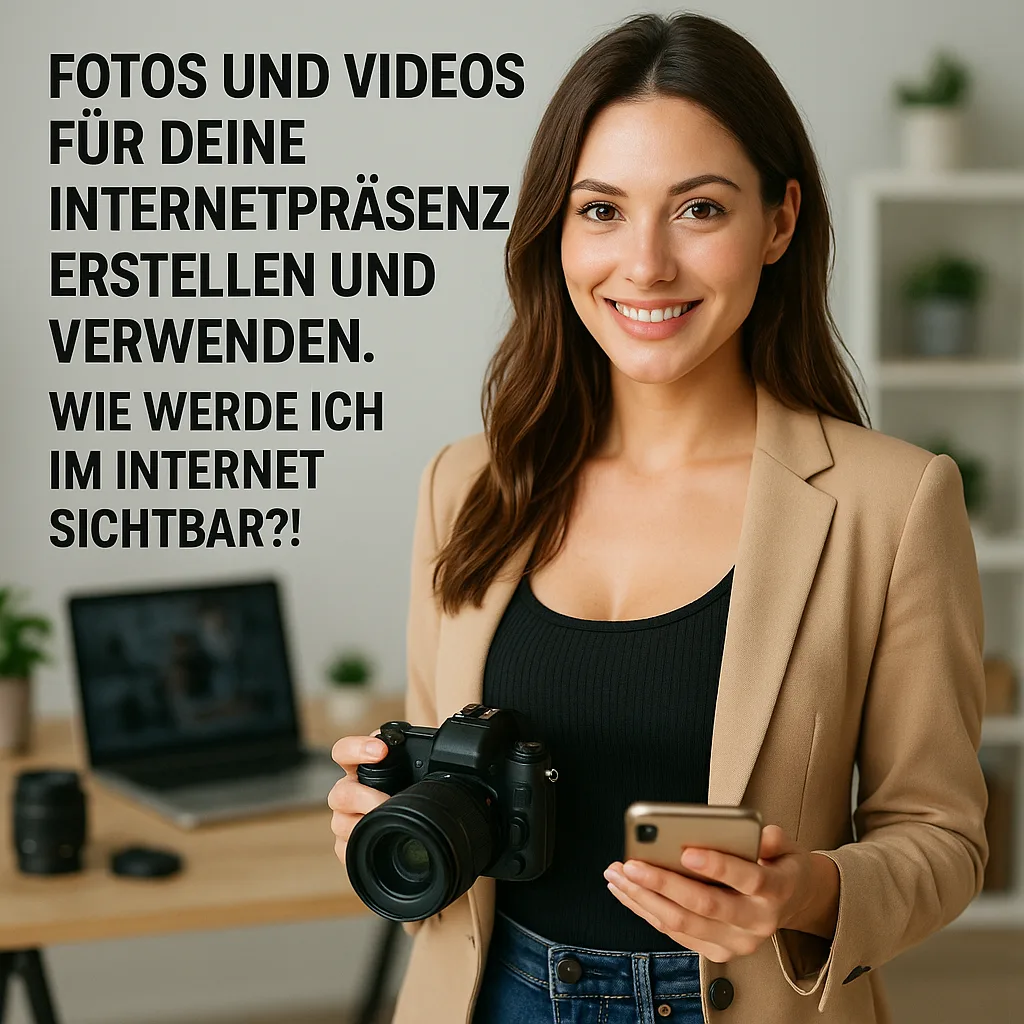 Fotos und Videos für deine Internetpräsenz erstellen und verwenden. Wie werde ich im Internet sichtbar?!: Starte mit Social Media für Erfolg durch deinen Online Auftritt und mehr Sichtbarkeit
