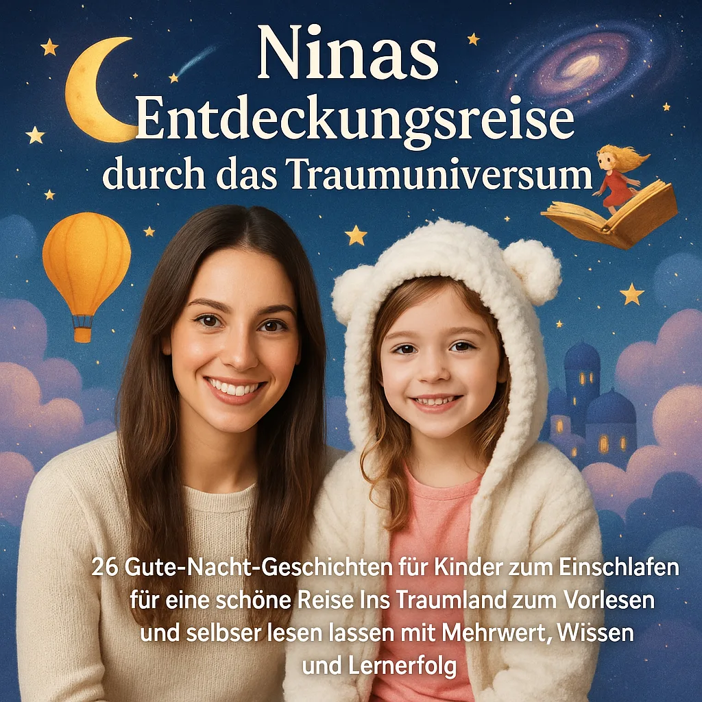 Ninas Entdeckungsreise durch das Traumuniversum. 26 Gute Nacht Geschichten für Kinder zum Einschlafen für eine schöne Reise ins Traumland zum Vorlesen und selber lesen lassen mit Mehrwert, Wissen und Lernerfolg