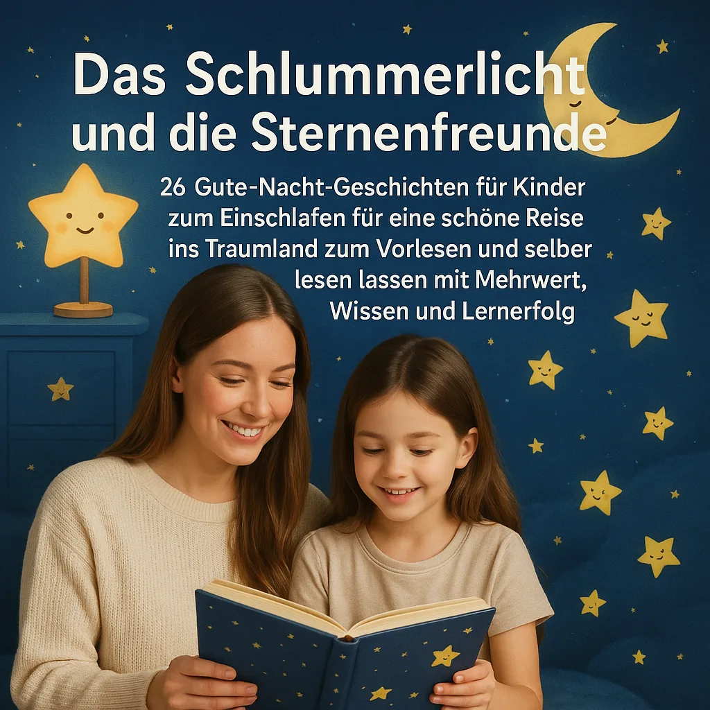 Das Schlummerlicht und die Sternenfreunde. 26 Gute Nacht Geschichten für Kinder zum Einschlafen für eine schöne Reise ins Traumland zum Vorlesen und selber lesen lassen mit Mehrwert, Wissen und Lernerfolg
