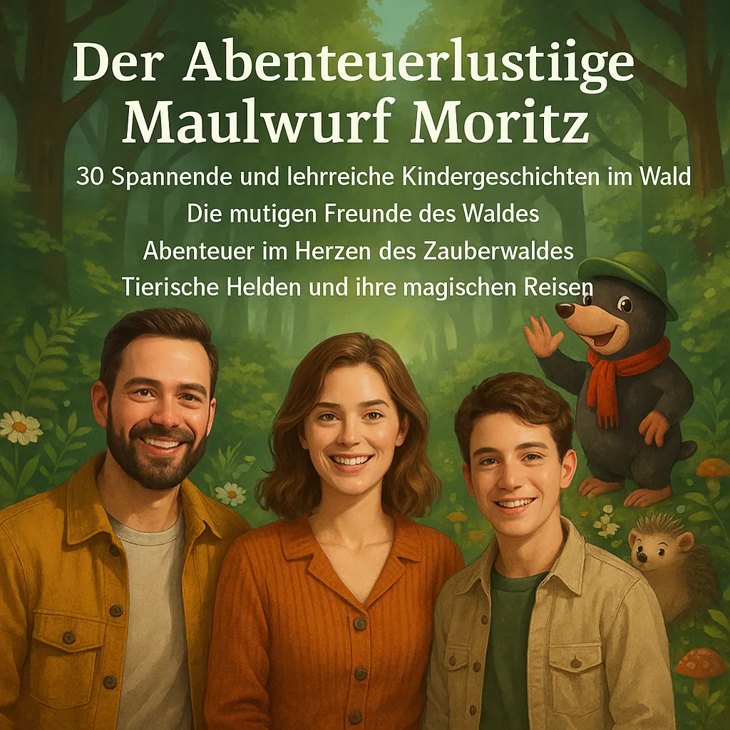 Der Abenteuerlustige Maulwurf Moritz. 30 Spannende und lehrreiche Kindergeschichten im Wald. Die mutigen Freunde des Waldes. Abenteuer im Herzen des Zauberwaldes. Tierische Helden und ihre magischen Reisen.