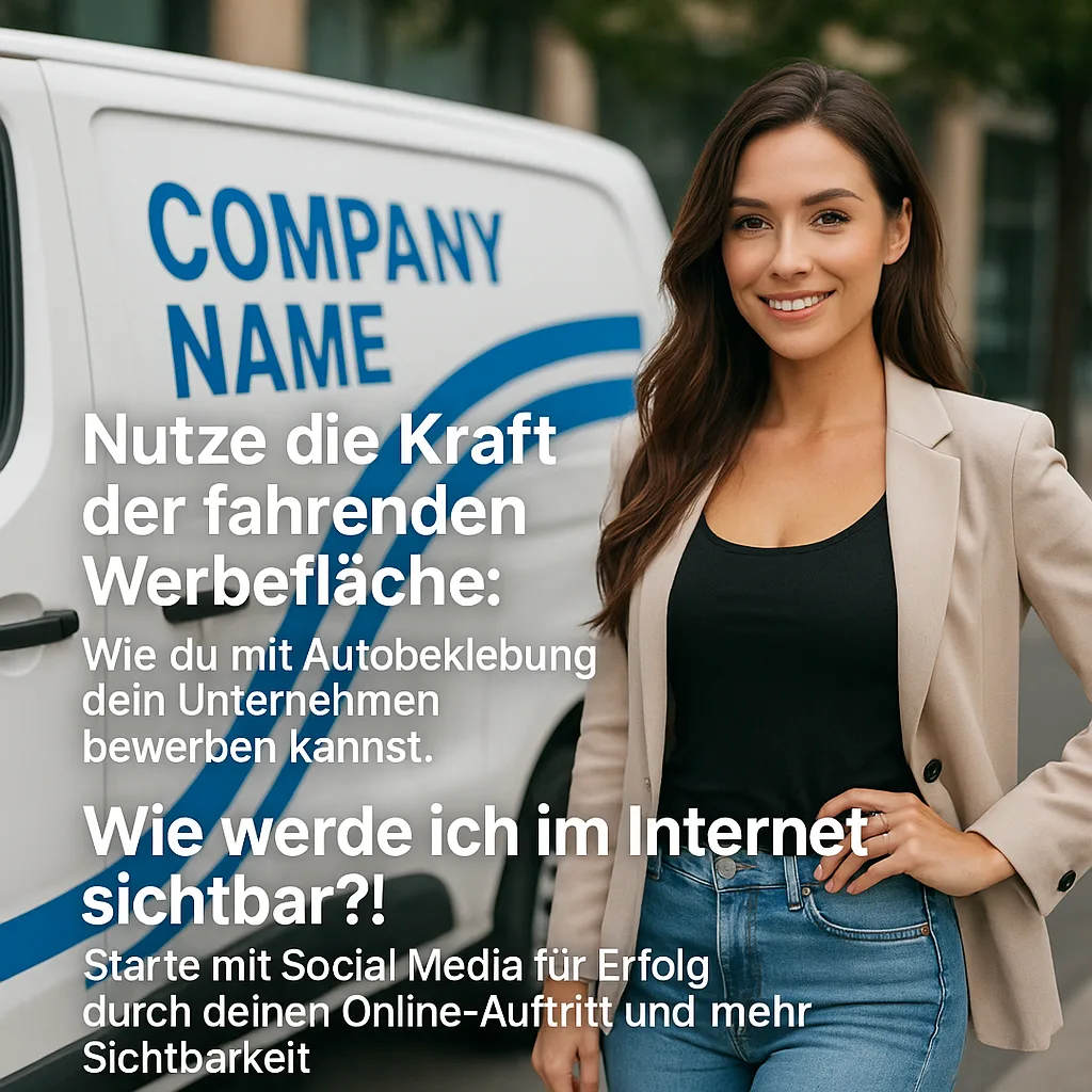 Nutze die Kraft der fahrenden Werbefläche: Wie du mit Autobeklebung dein Unternehmen bewerben kannst. Wie werde ich im Internet sichtbar?!: Starte mit Social Media für Erfolg durch deinen Online Auftritt und mehr Sichtbarkeit Nutze die Kraft der fahrenden Werbefläche: Wie du mit Autobeklebung dein Unternehmen bewerben kannst. Wie werde ich im Internet sichtbar?!: Starte mit Social Media für Erfolg durch deinen Online Auftritt und mehr Sichtbarkeit