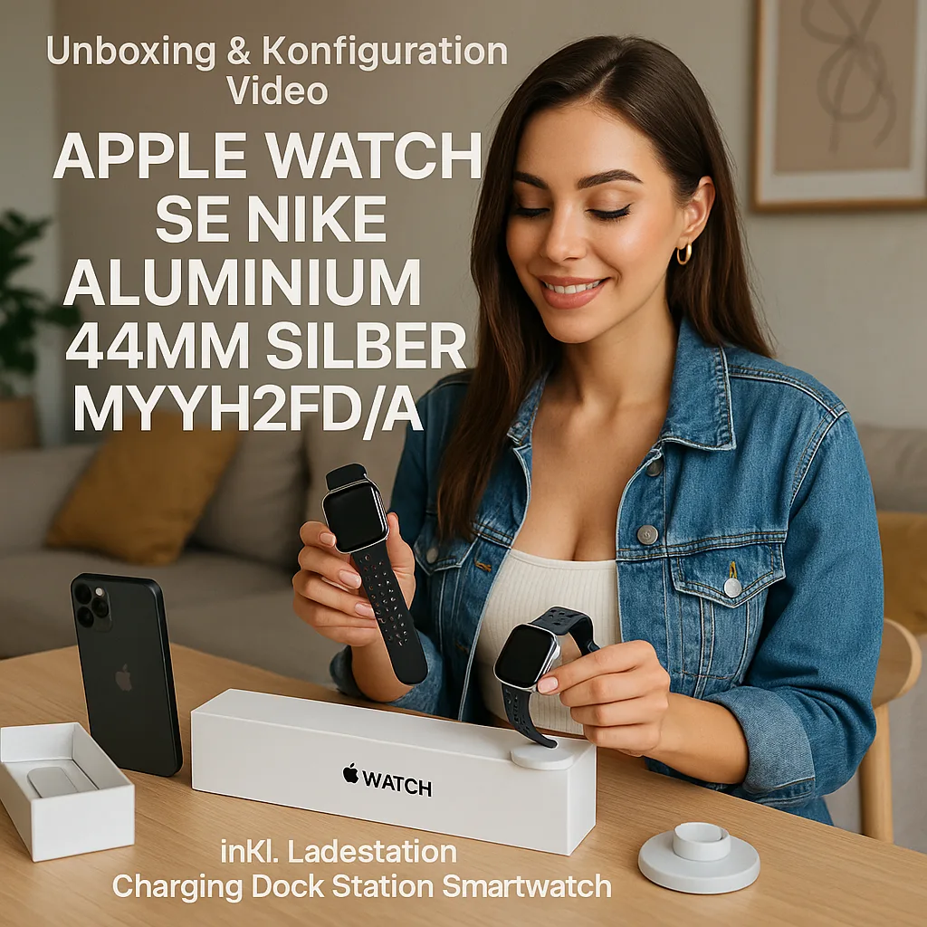Unboxing & Konfiguration Video Apple Watch SE Nike Aluminium 44mm Silber MYYH2FD/A inkl. Ladestation Charging Dock Station Smartwatch Unboxing & Konfiguration Video Apple Watch SE Nike Aluminium 44mm Silber MYYH2FD/A inkl. Ladestation Charging Dock Station Smartwatch