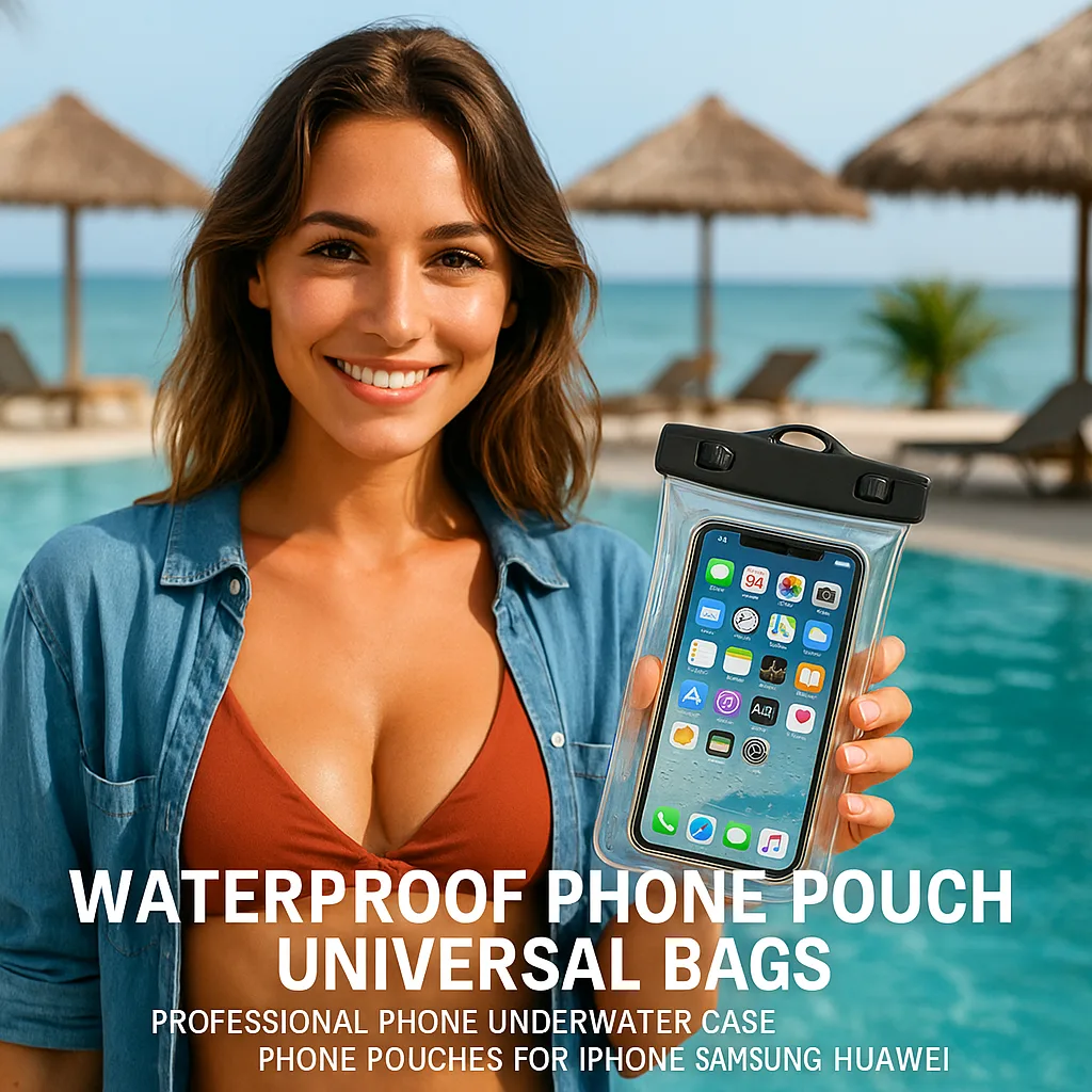 Wasserdichte Handyhülle Universelle Taschen Professionelle Handy Unterwasser Hülle Handytaschen für iPhone Samsung Huawei, Tauchen Schnorcheln Surfen,Wasserdicht tief 15 m