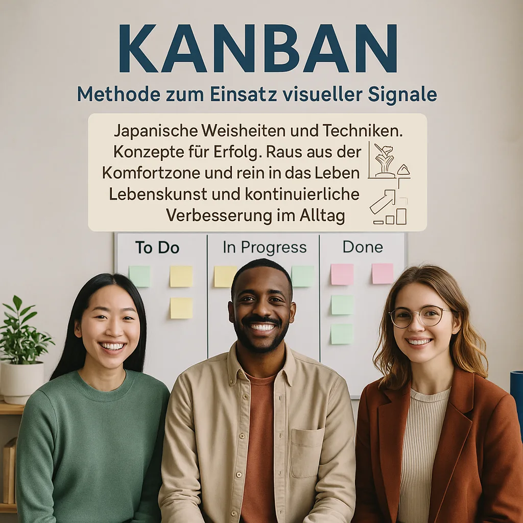 Kanban: Methode zum Einsatz visueller Signale. Japanische Weisheiten und Techniken. Konzepte für Erfolg. Raus aus der Komfortzone und rein in das Leben. Lebenskunst und kontinuierliche Verbesserung im Alltag.