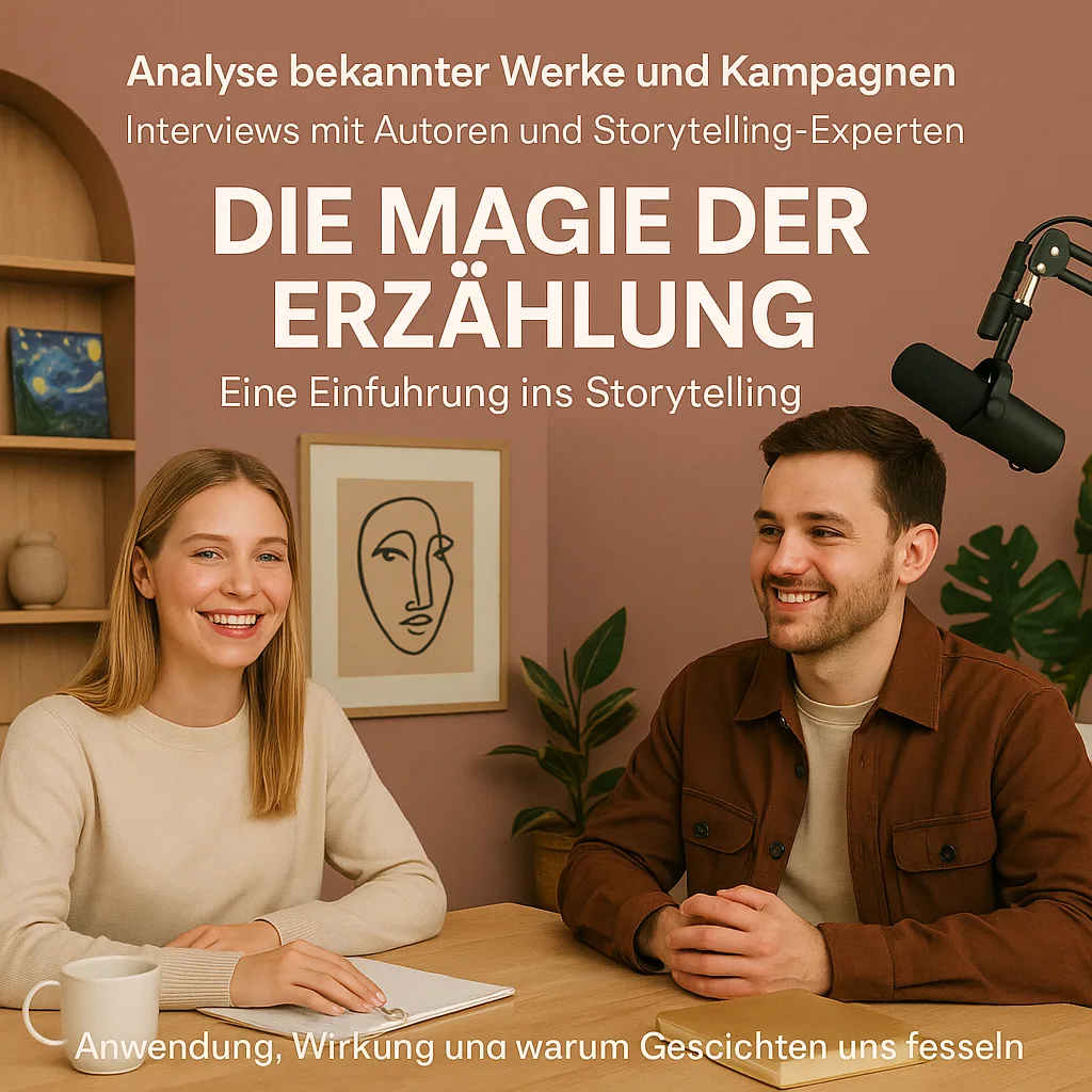 Analyse bekannter Werke und Kampagnen. Interviews mit Autoren und Storytelling-Experten. Die Magie der Erzählung, eine Einführung ins Storytelling. Anwendung, Wirkung und warum Geschichten uns fesseln.