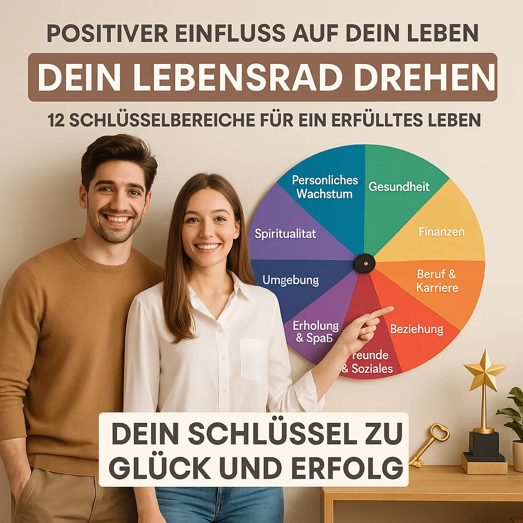 Positiver Einfluss auf dein Leben. Dein Lebensrad drehen: 12 Schlüsselbereiche für ein Erfülltes Leben: Dein Schlüssel zu Glück und Erfolg Positiver Einfluss auf dein Leben. Dein Lebensrad drehen: 12 Schlüsselbereiche für ein Erfülltes Leben: Dein Schlüssel zu Glück und Erfolg