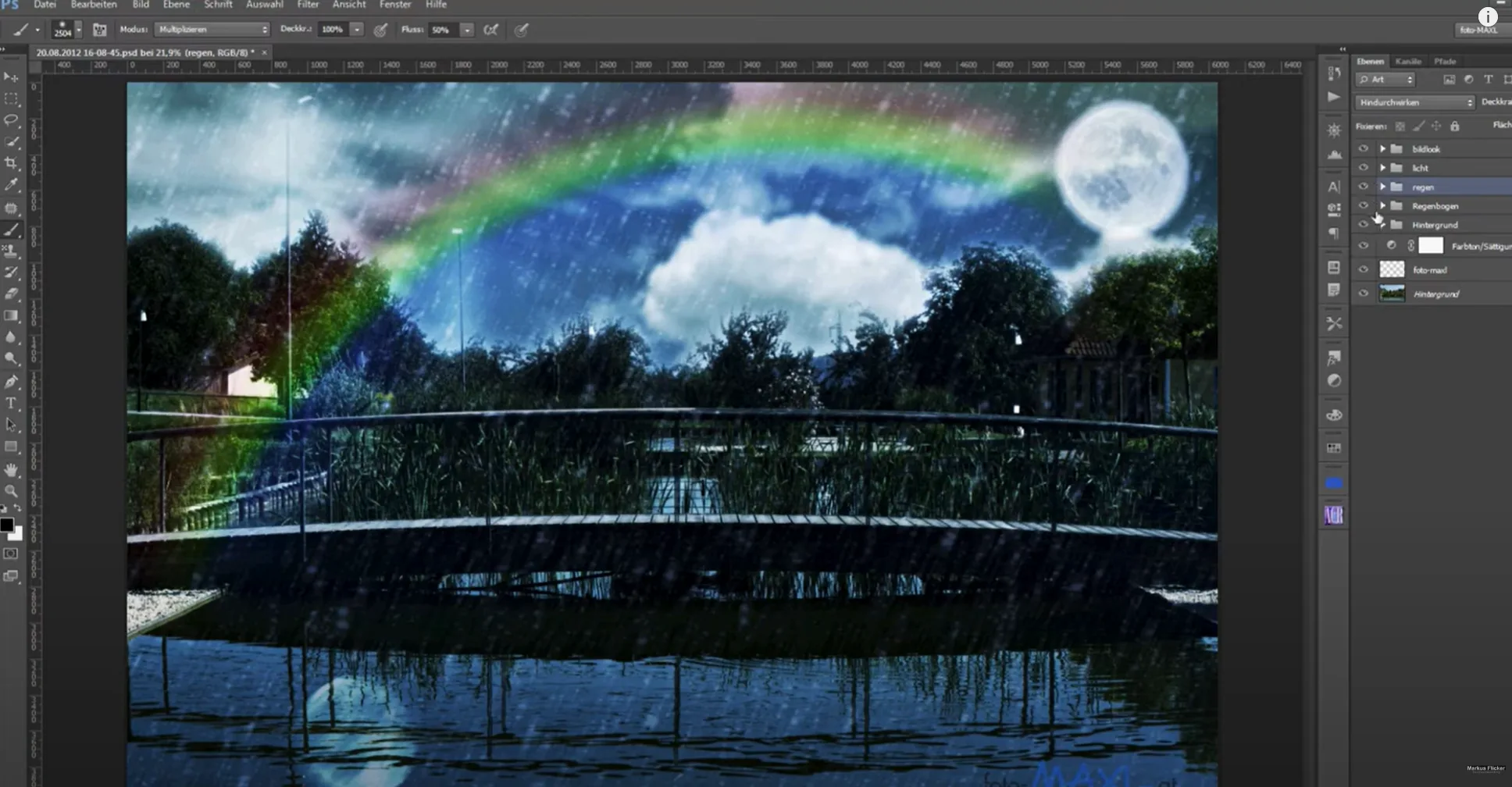 Wetter: Regen und Schnee mit Bildstilen in Adobe Photoshop in 6 Schritten einfügen