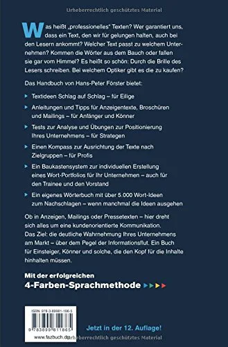 Texten wie ein Profi: Ein Buch für Einsteiger und Könner. Mit über 5.000 Wortideen zum Nachschlagen von Hans-Peter Förster