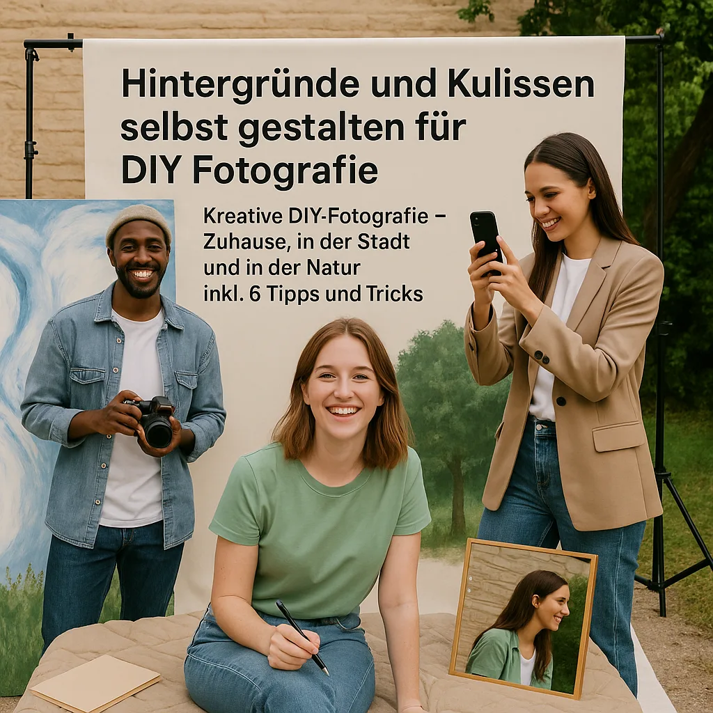 Hintergründe und Kulissen selbst gestalten für DIY Fotografie. Kreative DIY-Fotografie – Zuhause, in der Stadt und in der Natur inkl. 6 Tipps und Tricks