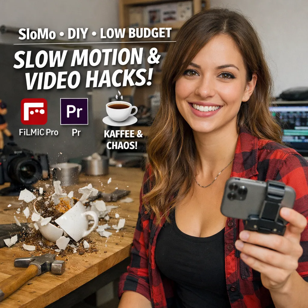 SloMo Slow Motion iPhone Smartphone FiLMiC Pro Video Premiere Pro Kaffee Tasse Destroying Things DIY Low Budget inkl. 37 Fototipps und Bildideen