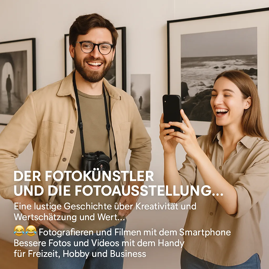 Der Fotokünstler und die Fotoausstellung… Eine lustige Geschichte über Kreativität und Wertschätzung und Wert... 😂😂😂 Fotografieren und Filmen mit dem Smartphone: Bessere Fotos und Videos mit dem Handy für Freizeit, Hobby und Business