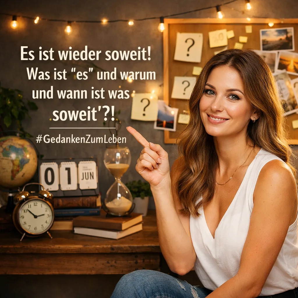 Es ist wieder soweit! Was ist „es“ und warum und wann ist was „soweit“?! #GedankenZumLeben