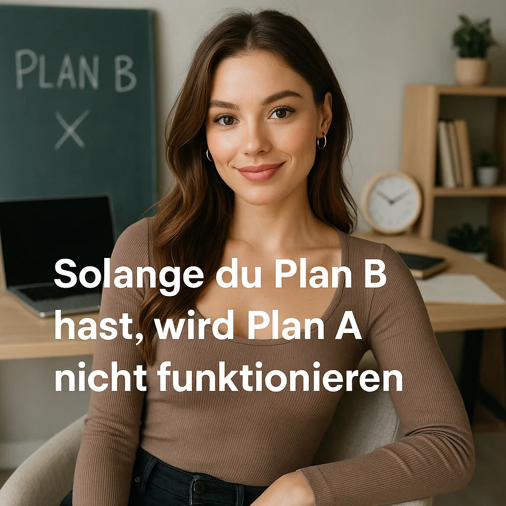Solange du Plan B hast, wird Plan A nicht funktionieren