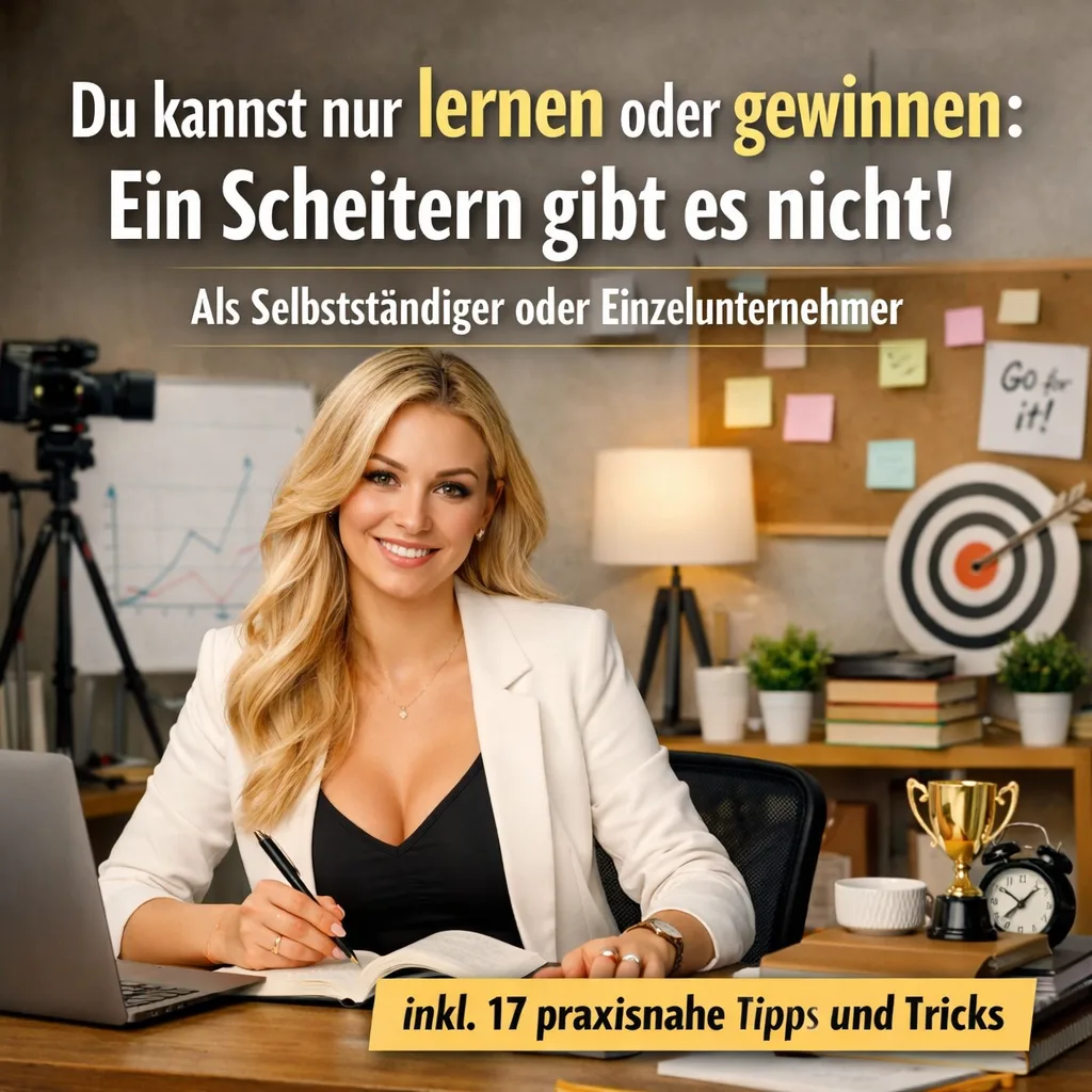 Du kannst nur lernen oder gewinnen: Ein Scheitern gibt es nicht – als Selbstständiger oder Einzelunternehmer inkl. 17 praxisnahe Tipps und Tricks
