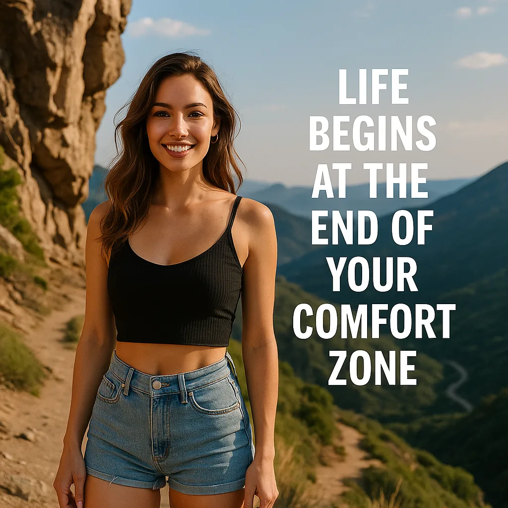 Am Rand deiner Komfortzone: life begins at the end of your comfort zone