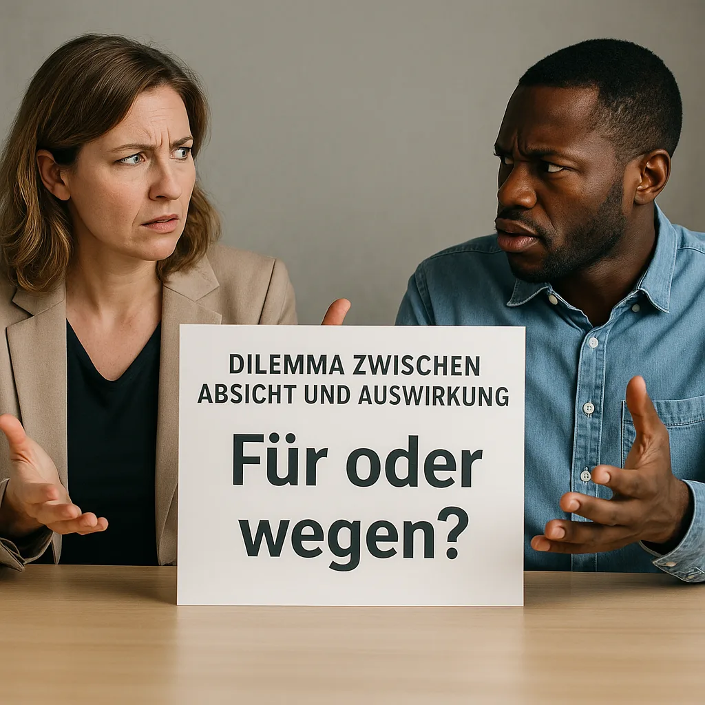 Dilemma zwischen Absicht und Auswirkung. Für oder wegen? 5 Tipps, Tricks und hilfreiche Ideen