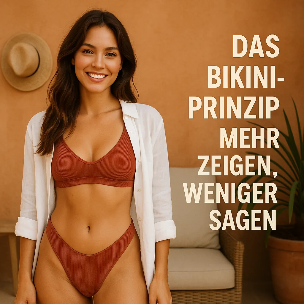 Das Bikini-Prinzip – mehr zeigen, weniger sagen