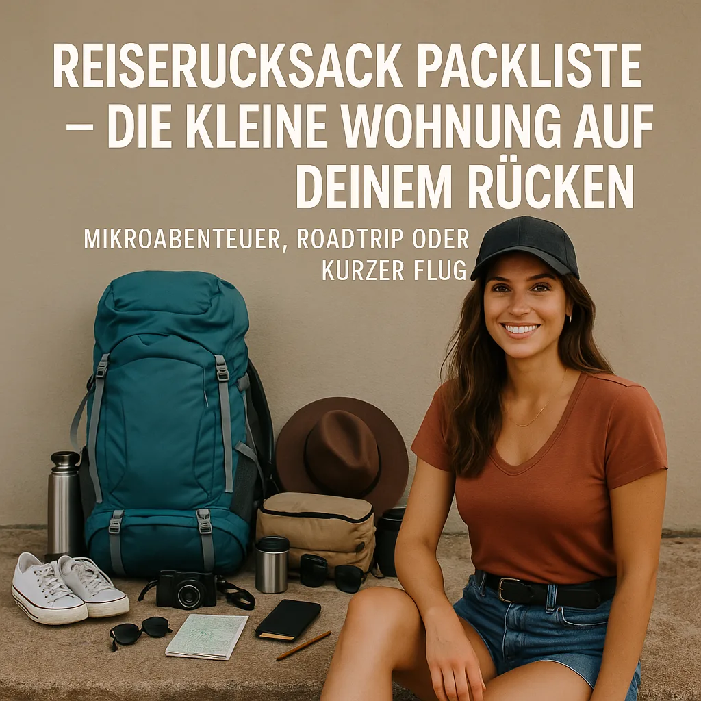 Reiserucksack Packliste - die kleine Wohnung auf deinem Rücken. Mikroabenteuer, Roadtrip oder kurzer Flug inkl. 11 Punkte Checkliste