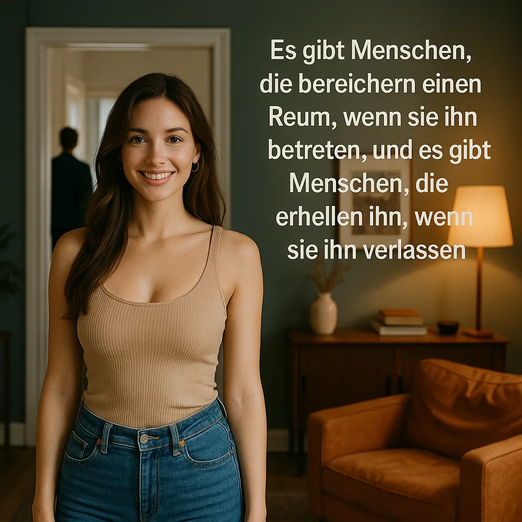 Es gibt Menschen, die bereichern einen Raum, wenn sie ihn betreten, und es gibt Menschen, die erhellen ihn, wenn sie ihn verlassen