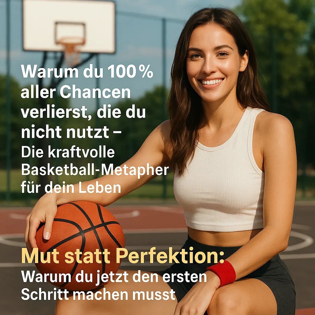 Warum du 100% aller Chancen verlierst, die du nicht nutzt – Die kraftvolle Basketball-Metapher für dein Leben. Mut statt Perfektion: Warum du jetzt den ersten Schritt machen musst.
