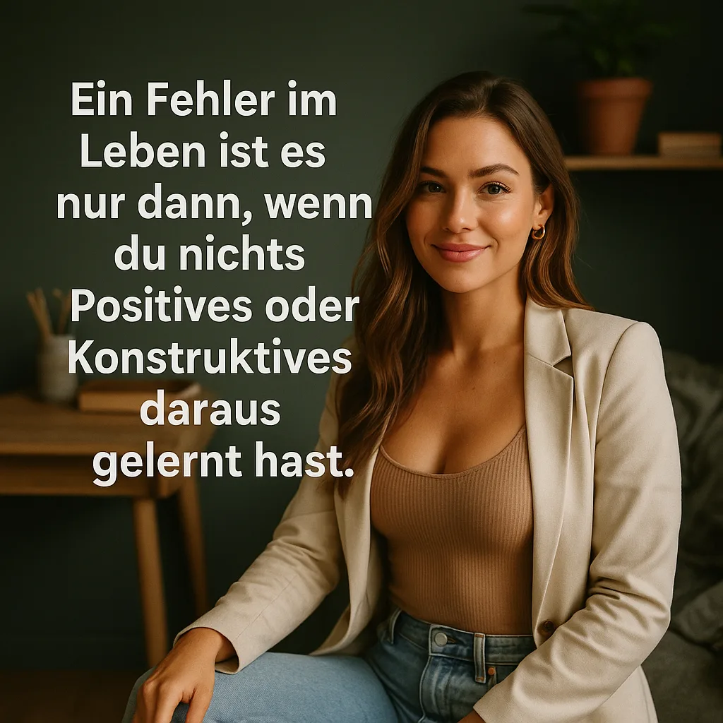 Ein Fehler im Leben ist es nur dann, wenn du nichts Positives oder Konstruktives daraus gelernt hast