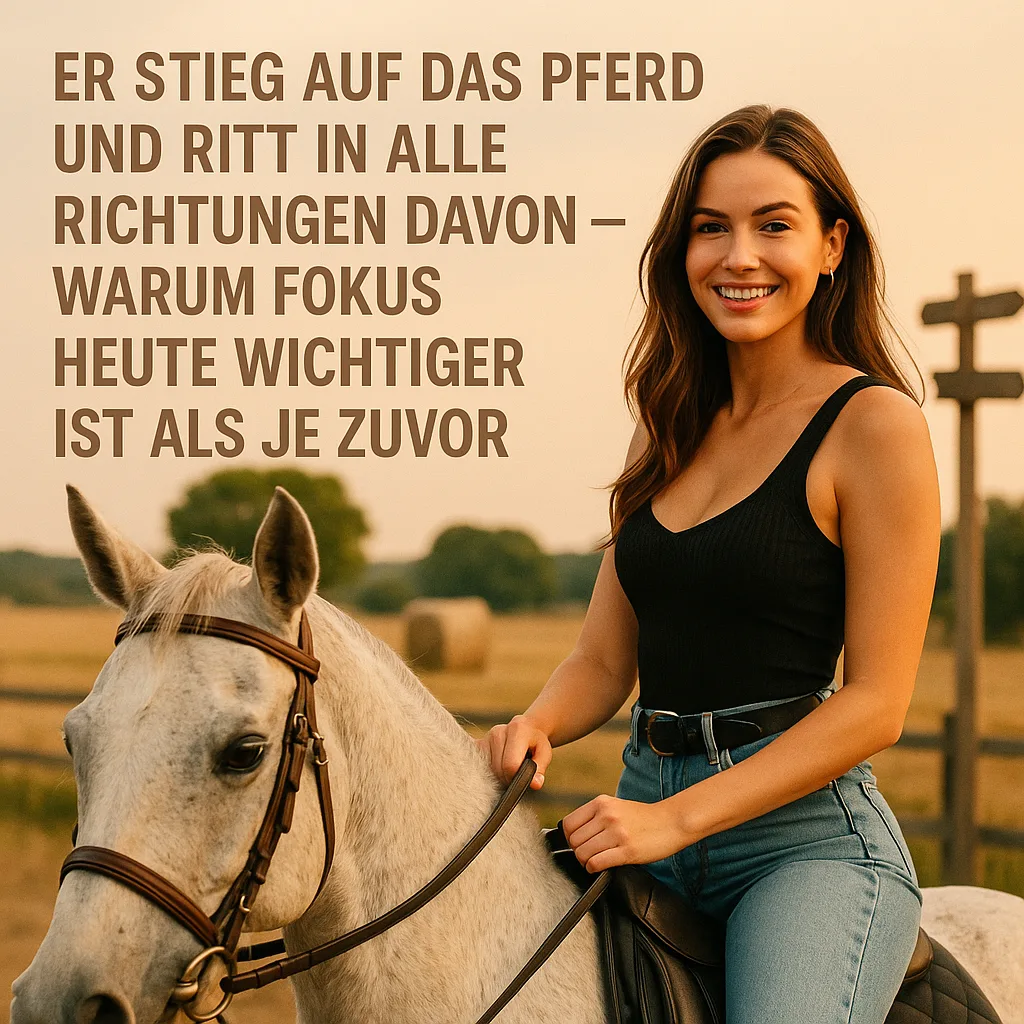 Er stieg auf das Pferd und ritt in alle Richtungen davon – Warum Fokus heute wichtiger ist als je zuvor