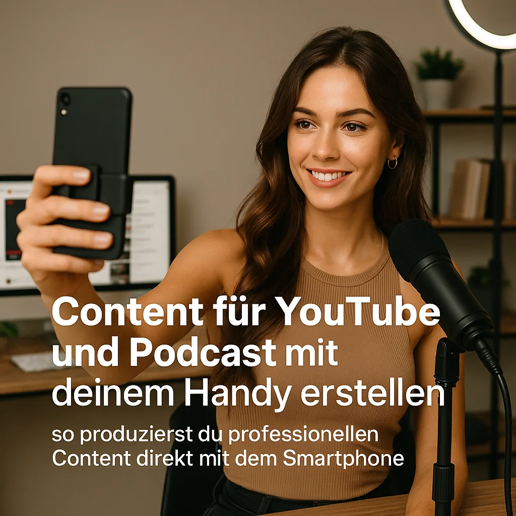 Content für YouTube und Podcast mit deinem Handy erstellen – so produzierst du professionellen Content direkt mit dem Smartphone
