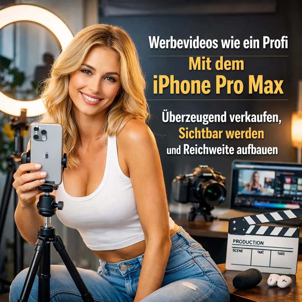 Werbevideos wie ein Profi mit dem iPhone Pro Max überzeugend verkaufen, sichtbar werden und Reichweite aufbauen