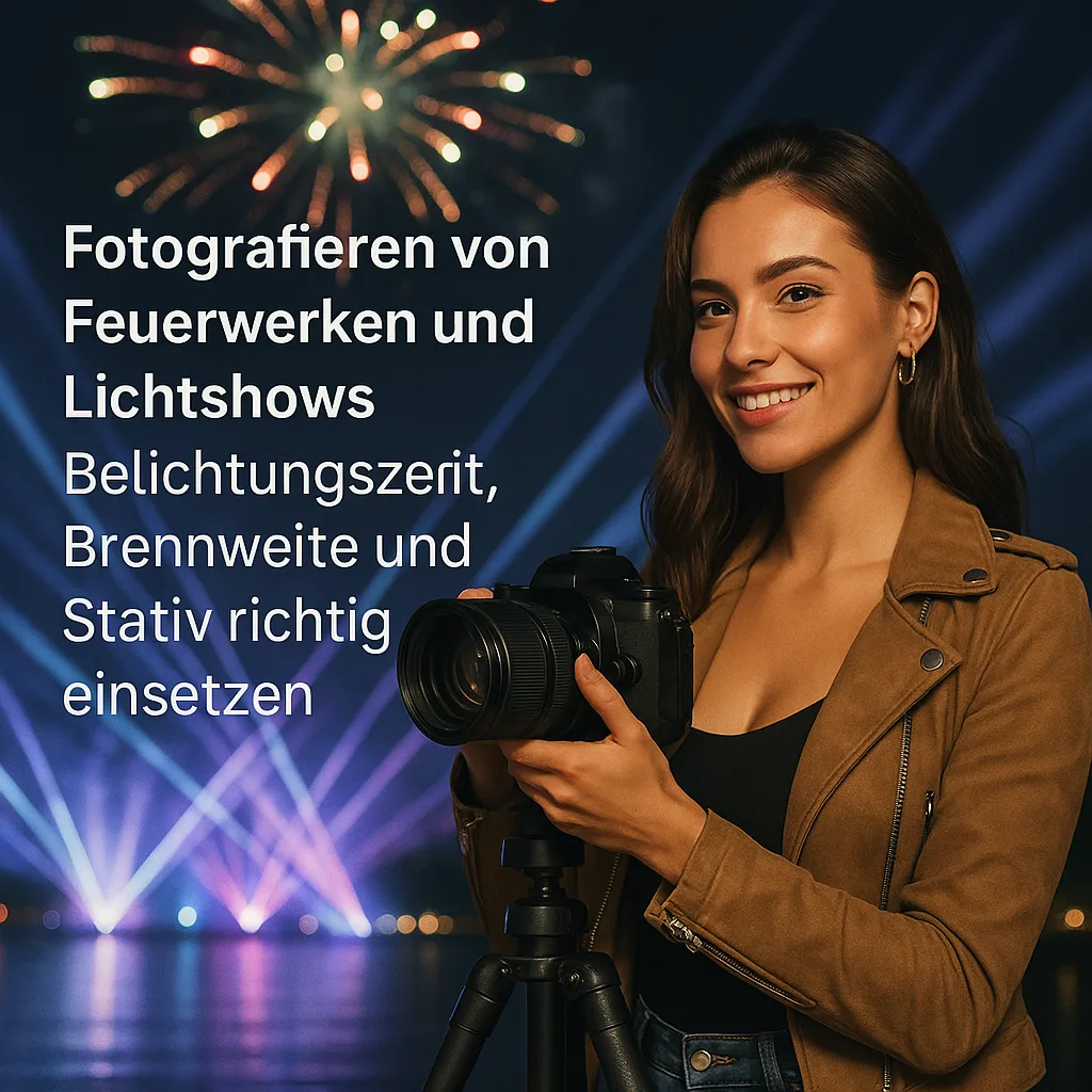 Fotografieren von Feuerwerken und Lichtshows: Belichtungszeit, Brennweite und Stativ richtig einsetzen