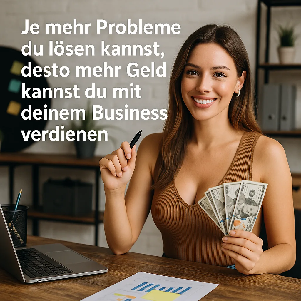 Je mehr Probleme du lösen kannst, desto mehr Geld kannst du mit deinem Business verdienen