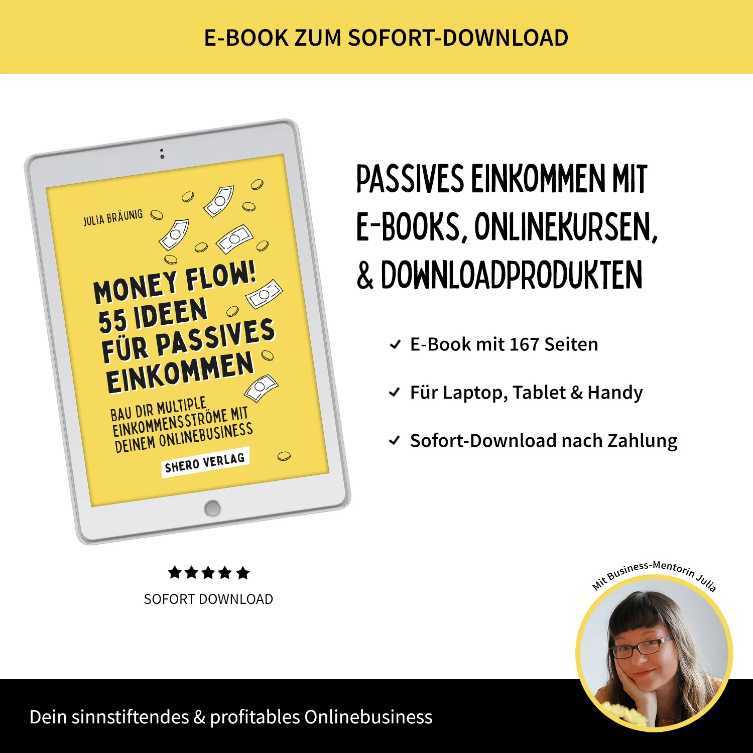 Money Flow! 55 Ideen für passives Einkommen: Bau dir multiple Einkommensströme mit deinem Business