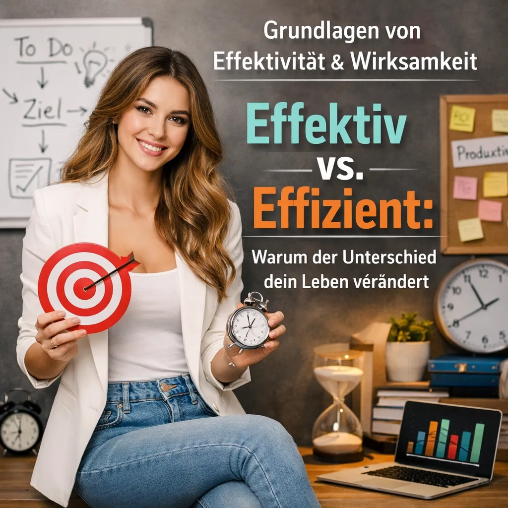 Grundlagen von Effektivität & Wirksamkeit. Effektiv vs. effizient: Warum der Unterschied dein Leben verändert