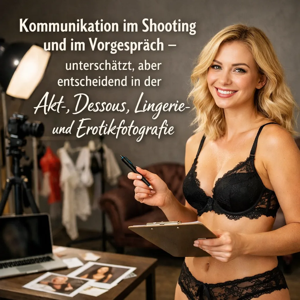 Kommunikation im Shooting und im Vorgespräch – unterschätzt, aber entscheidend in der Akt-, Dessous-, Lingerie- und Erot­ikfotografie