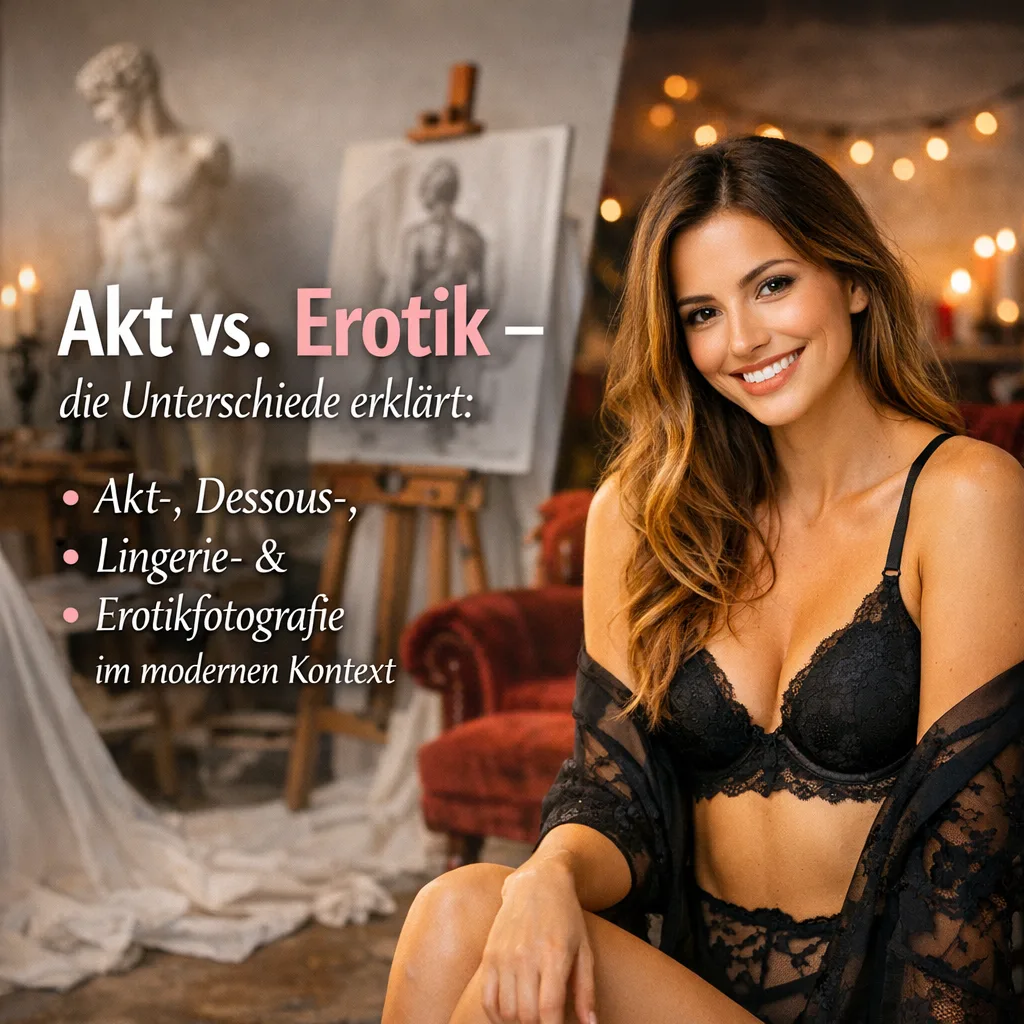 Akt vs. Erotik – die Unterschiede erklärt: Akt-, Dessous-, Lingerie- & Erotikfotografie im modernen Kontext inkl. 17 Punkte Checkliste Akt vs. Erotik – die Unterschiede erklärt: Akt-, Dessous-, Lingerie- & Erotikfotografie im modernen Kontext