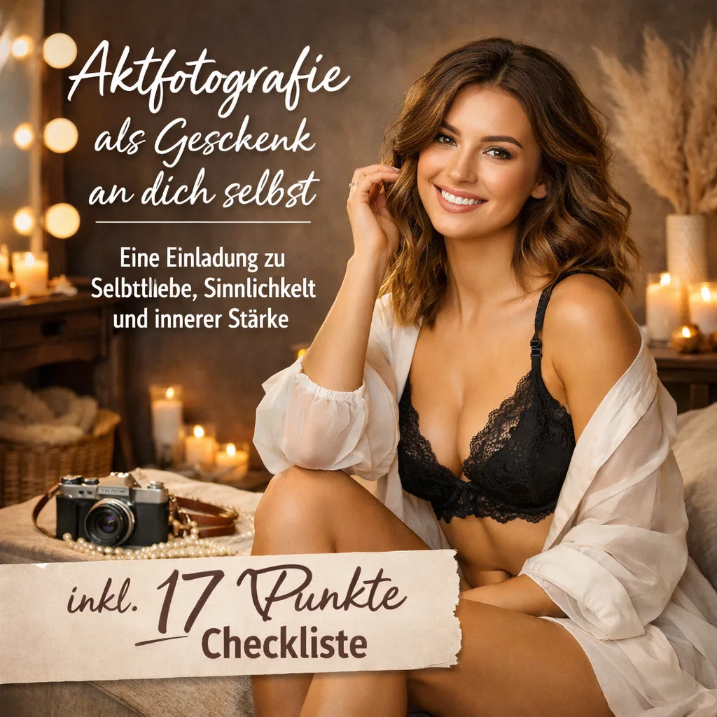 Aktfotografie als Geschenk an dich selbst – eine Einladung zu Selbstliebe, Sinnlichkeit und innerer Stärke inkl. 17 Punkte Checkliste