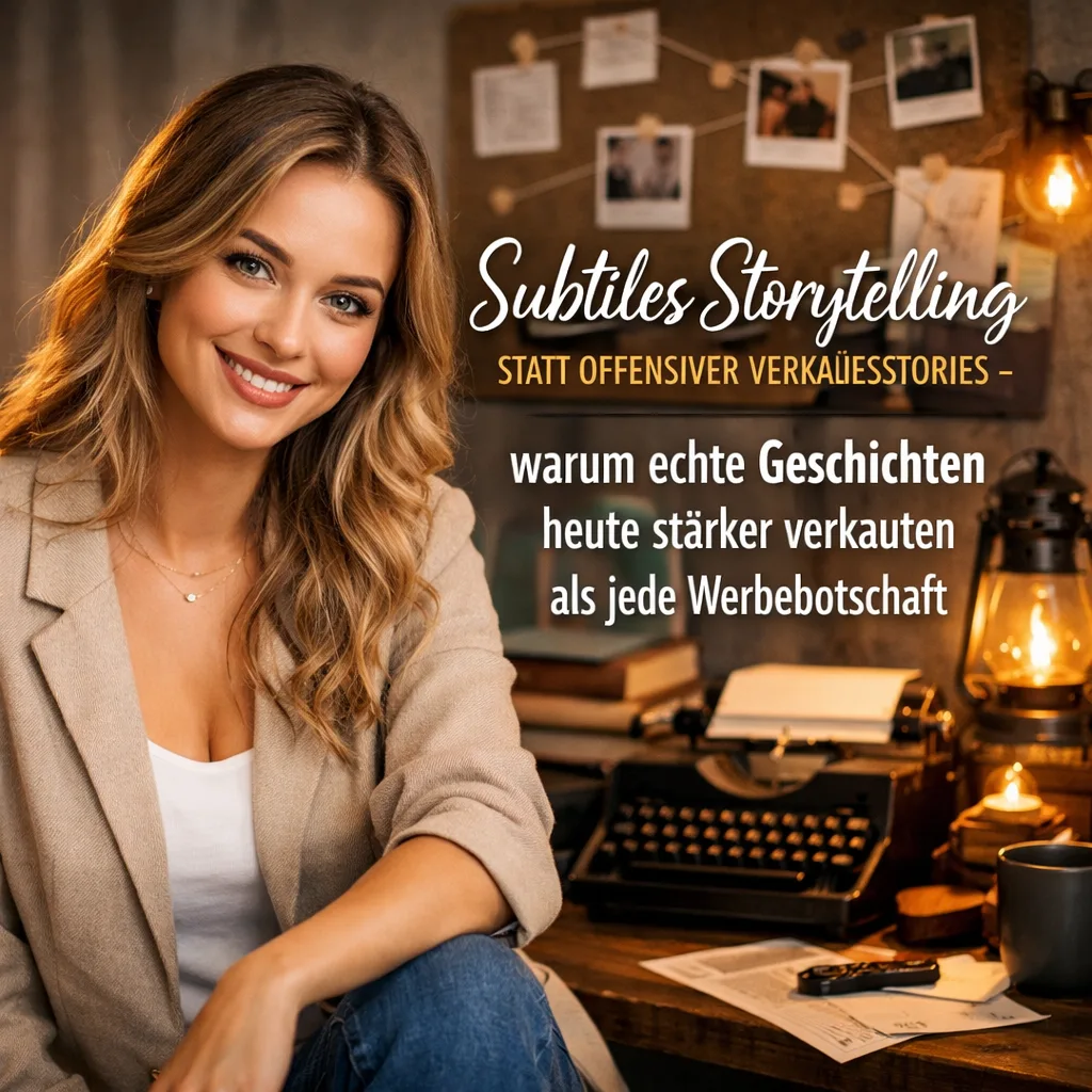 Subtiles Storytelling statt offensiver Verkaufsstories – warum echte Geschichten heute stärker verkaufen als jede Werbebotschaft
